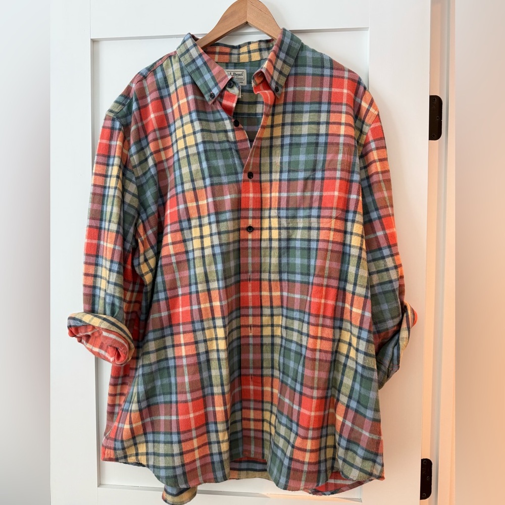 L.L. Bean Scotch Plaid Flannel Shirt